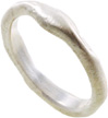 Organic Sterling Silver Hammered Band