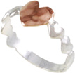 Love Is Present Sterling Silver and Rose Gold Heart Ring