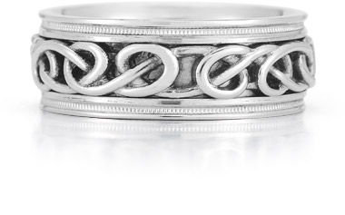 Sterling Silver Celtic Knot Wedding Band