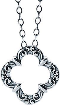 Starhaven Sterling Silver Dainty Clover Necklace