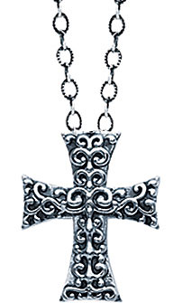 Starhaven Sterling Silver Gothic Cross Pendant