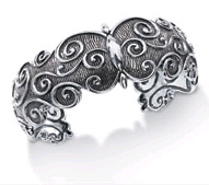 Starhaven Sterling Silver Medium Filigree Cuff Bracelet