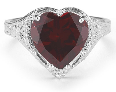 Coupon Alert: Save on a Garnet Heart Ring!