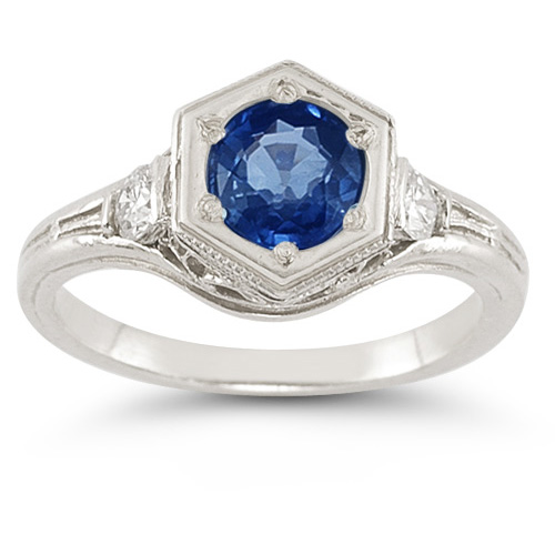 Antique Style Sapphire Engagement Rings: Timeless Color and Stunning Design