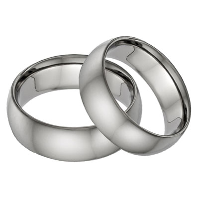    Wedding Ring Sets on His And Hers Plain Titanium Wedding Band Set   Applesofgold Com