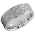 Artisan Heart Wedding Ring in 14K White Gold