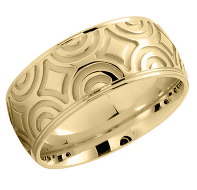 Artisan Circles Wedding Band in 14K Gold