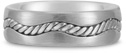 14K White Gold Rope Design Wedding Band