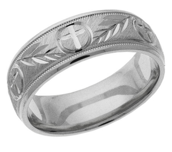 Cross Wedding Bands for The Christian Man