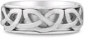 Cyric Celtic Wedding Band, 14K White Gold