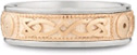 14K White and Rose Gold Celtic Shield Wedding Band