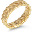 Wreath Wedding Band, 14K Yellow Gold