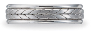 Benchmark Designer Wedding Band, 14K White Gold