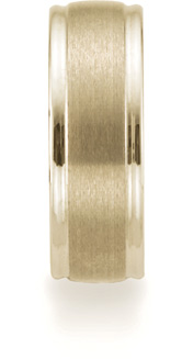Benchmark Satin Wedding Band, 14K Yellow Gold