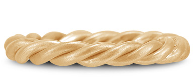 Weaved Rope Wedding Band in 18K Gold