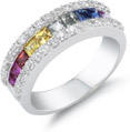 Multi-Color Gemstone Rings
