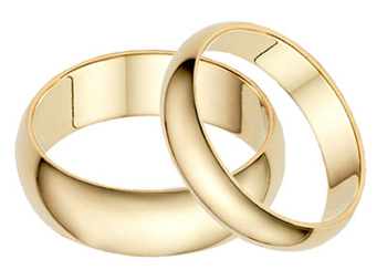 plain yellow gold wedding rings