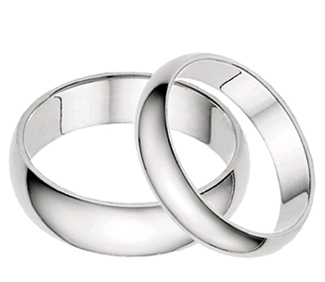 plain wedding rings white gold