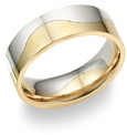 two tone wedding bands for women