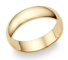Simple gold wedding rings