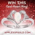 Score an Opal Heart Ring in Apples of Gold’s April Sweepstakes!