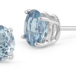 White Gold Gemstone Stud Earrings: A Hint of Sparkle