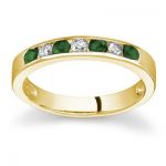 Real Emerald Wedding Bands for Women