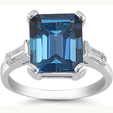 Blue Topaz and Diamond Cocktail Ring With August coming to a close, 