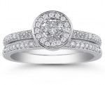 All-Around Radiance: The 0.60 Carat Diamond Wedding Ring Set