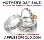 Wedding Rings—and All Apples of Gold Jewelry—at 10 Percent Off!