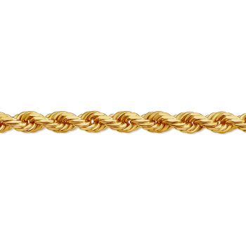 22K Gold 5mm Diamond-Cut Rope Chain 4