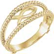 14K Gold Ichthus Fish Women's Ring