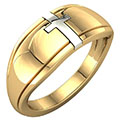 men's 14k two-tone gold christian cross ring