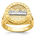 men's 14k two-tone gold the last supper ring