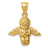 small 14k gold praying angel pendant