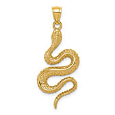snake pendant 14k gold