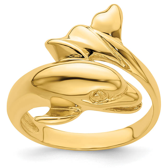 dolphin ring 14k gold