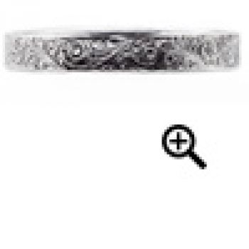 Edwardian Design Paisley Band in Sterling Silver 2