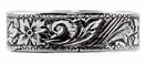 Estate-Style Flower Scroll Band in Sterling Silver