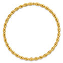 Italian Twist Slip-On Bangle Bracelet 14K Gold 2
