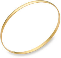 18k solid gold 3mm bangle bracelet