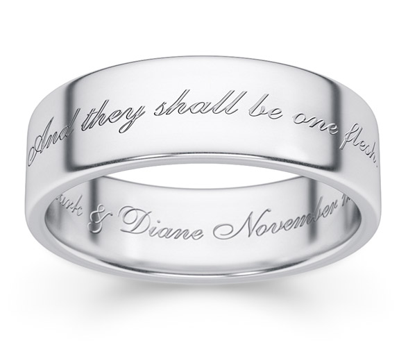 And They Shall Be One Flesh Wedding Band Ring﻿