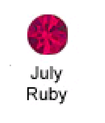 July Birthstone Ruby Baby Shoe Pendant in 14K Gold 8