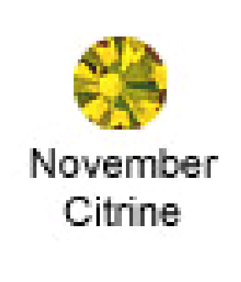 November Birthstone Citrine Baby Shoe Pendant Charm, 14K Gold 12