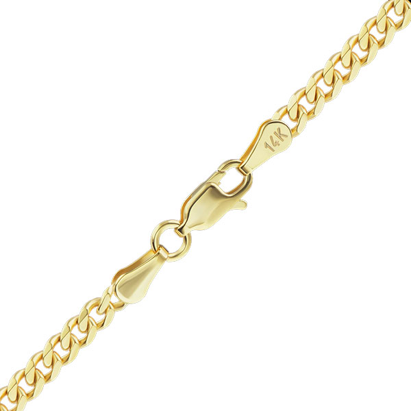 14k gold heavy 9mm curb link bracelet