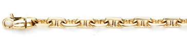 14K Yellow Gold Anchor Chain Bracelet, 5mm