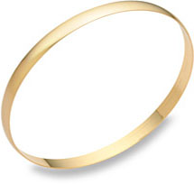 6mm 14k gold bangle bracelet