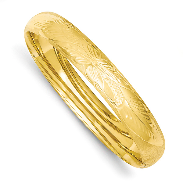 Florentine Engraved Bangle Bracelet in 14K Gold