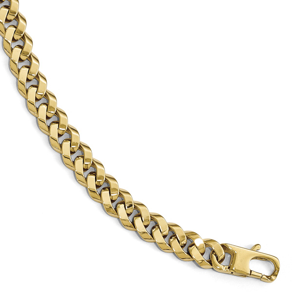 Handmade Italian Beveled Curb Bracelet for Men