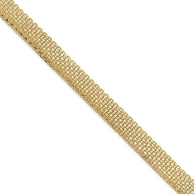 Italian 14K Gold Bismark Bracelet, 8 Inches